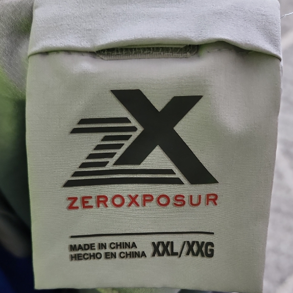 ZeroXposur Green and Blue Swim Trunks with Quick-Dry Fabric - Picture 4 of 5
